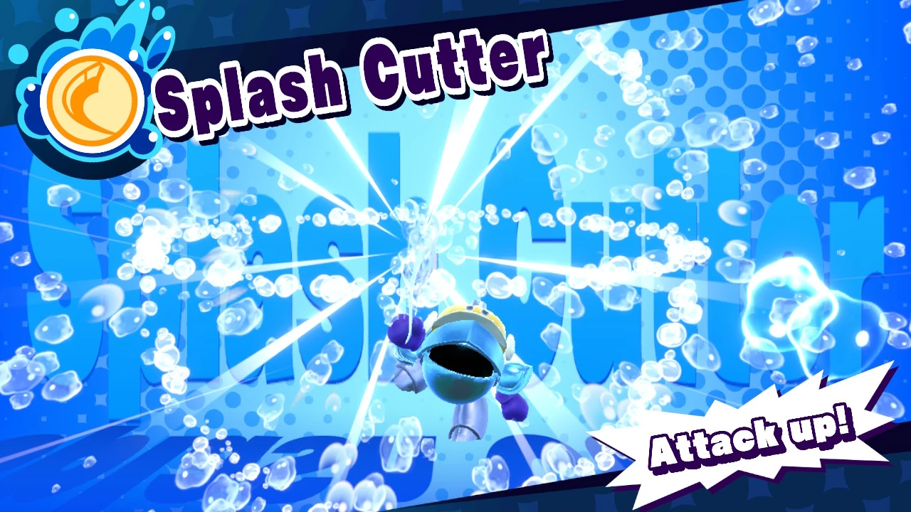 Sir Kibble's Cutter boomerang is upgraded into Splash Cutter.