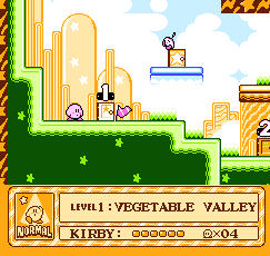 screenshot of kirby's adventure with bilinear scaling.